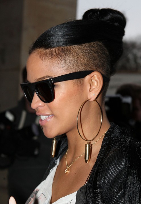 Cassie Top Knot Hairstyle - Celebrity Stylish Knot Hairstyle