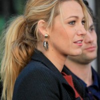 Casual Ponytail Hairstyle from Blake Lively