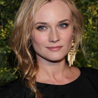 Diane Kruger Textured Side Braid for Long Hair