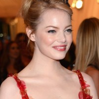 Emma Stone Beautiful Updo Hairstyle for Homecoming from Emma Stone