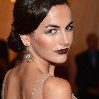 Formal Low Loose Bun Updo Hairstyle from Camilla Belle