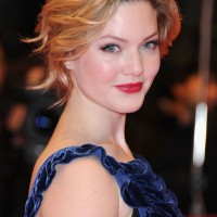 Holliday Grainger Wavy Curly Updo for Short Hair