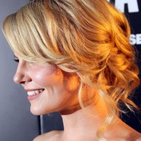 Jennifer Morrison Romantic Loose Wavy Blonde Updo Hairstyle