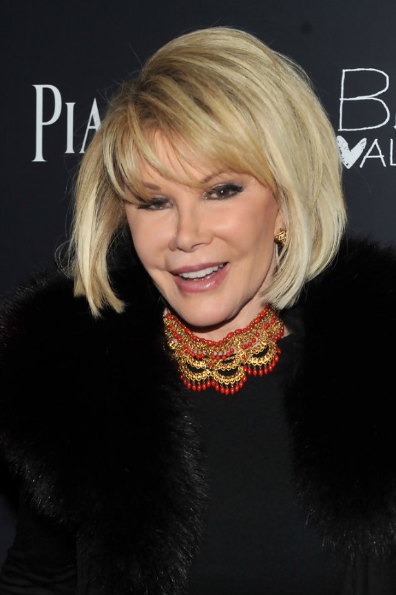 Joan Rivers Short bob hairstyle with bangs - Hairstyles Weekly