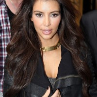 Kim Kardashian Long Hairstyle with Loose Weaves