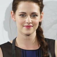 Simple Long Braided Hair Style from Kristen Stewart