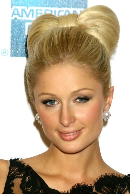 Paris Hilton Stylish Knot Hair Style - Hairstyles Weekly