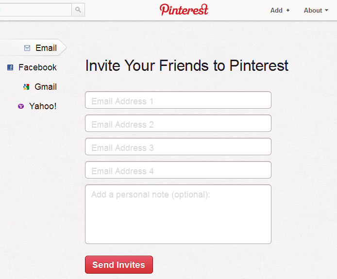Pinterest Invite
