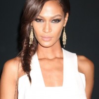 Joan Smalls Inverted French Braid for Long Hair