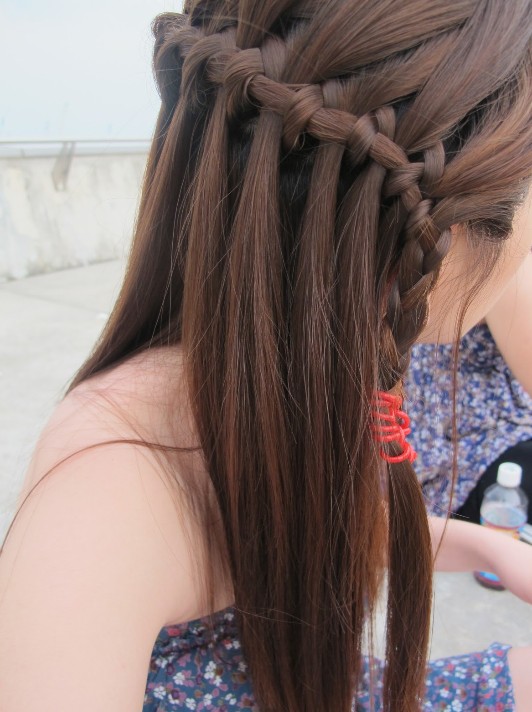 Beautiful Cascade/Waterfall Braid Hairstyles Gallery 