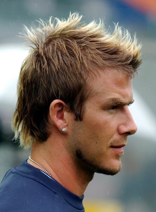 Side view of David Beckham Hairstyles - Spiked Haircut for Men