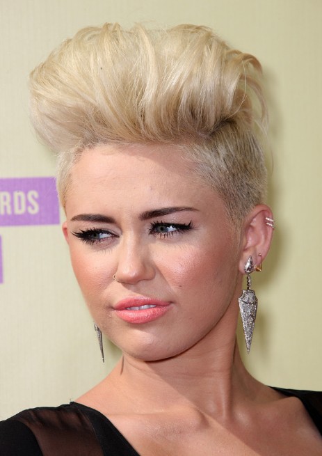 Miley Cyrus Fauxhawk Hairstyle for Women