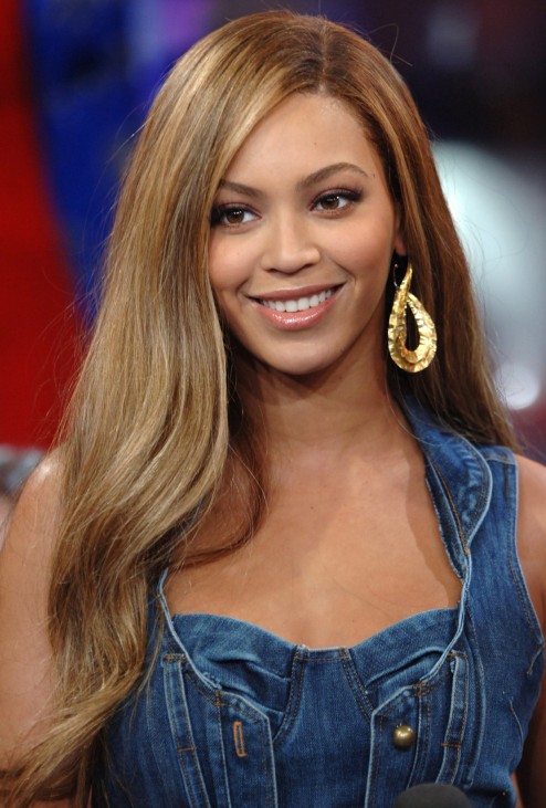 Beyonce Knowles Long Straight Side Part Hair Style - Hairstyles Weekly