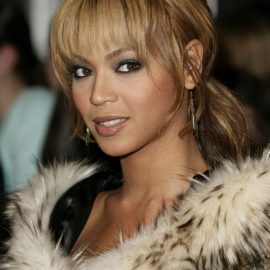 Beyonce Knowles Loose Ponytail With Bangs