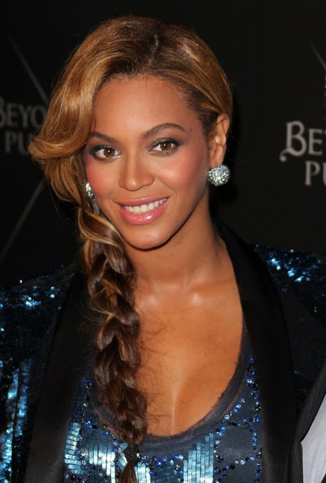 Beyonce Knowles Side Braided Hairstyles