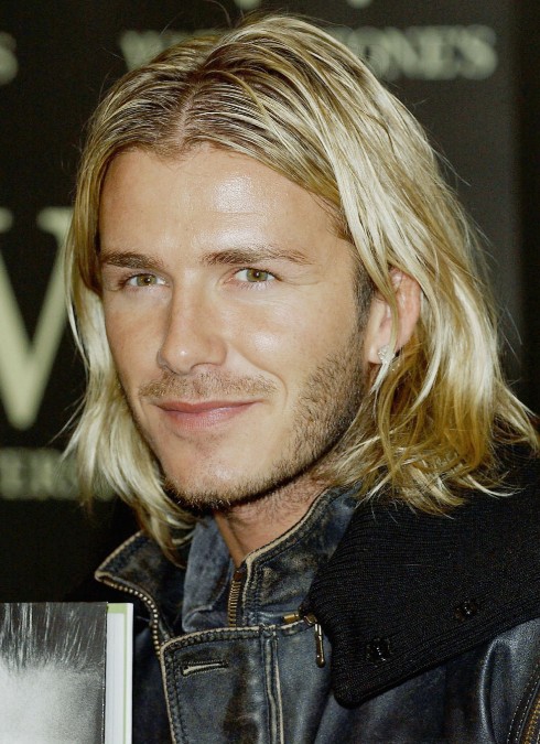 David Beckham Casual Long Wavy Hairstyle for Men