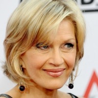 Diane Sawyer Chic Hairstyle with Bangs
