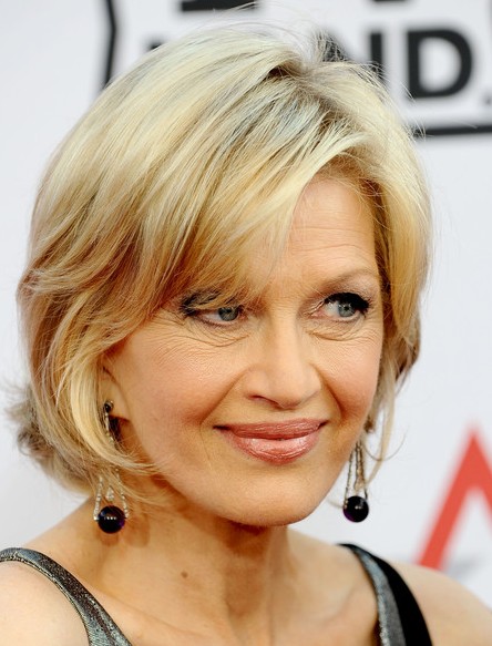 Diane Sawyer Chic Hairstyle with Bangs - Hairstyles Weekly