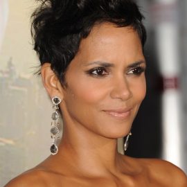 Halle Berry Short Black Pixie Haircut