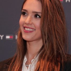 Jessica Alba Long Red Hairstyles