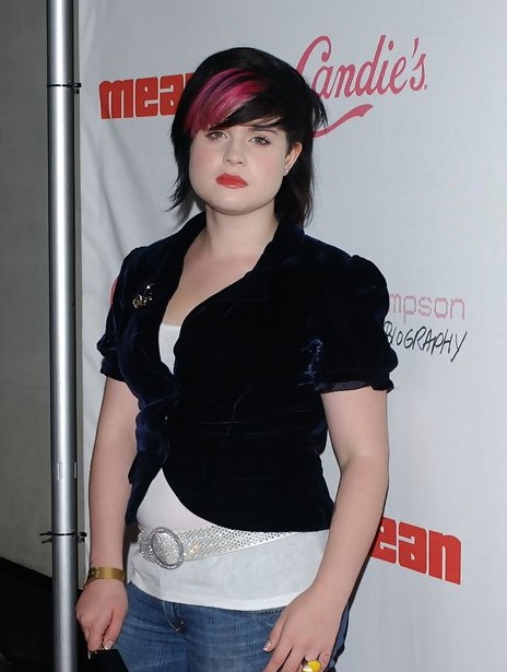 Kelly Osbourne EMO Hairstyle with Stylish Red Bangs