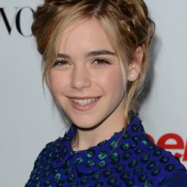 Kiernan Shipka Hairstyles: Cute Heidi Braid Updo