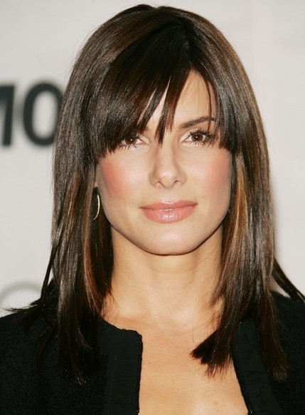 Medium Layered Haircuts With Side Swept Bangs