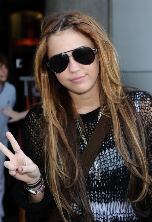 Miley Cyrus Long Hair With Braids - Hairstyles Weekly