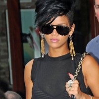 Rihanna FauxHawk Hairstyle: Stylish Short Spiked Black Hair