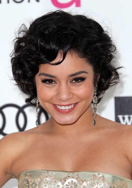 Vanessa Hudgens Short Curly Bob Hairstyle - Hairstyles Weekly