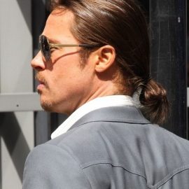 Brad Pitt Ponytail Hairstyle for men