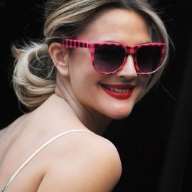Drew Barrymore Loose Ponytail Hairstyle