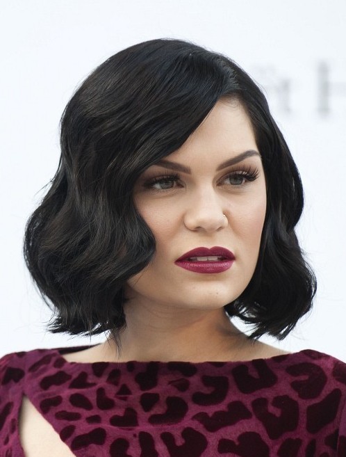 Jessie J Hairstyles: Short Black Wavy Bob Hairstyle for Women ...