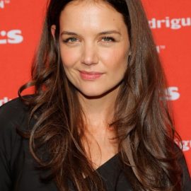 Katie Holmes Long Layered Wavy Hairstyles