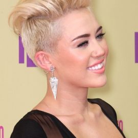 Miley Cyrus Shaved Soft FauxHawk Hairstyle