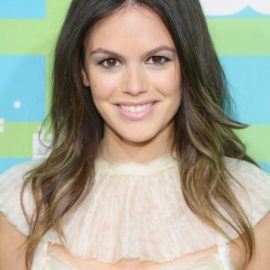 Rachel Bilson Center Parted Layered Ombre Hairstyle