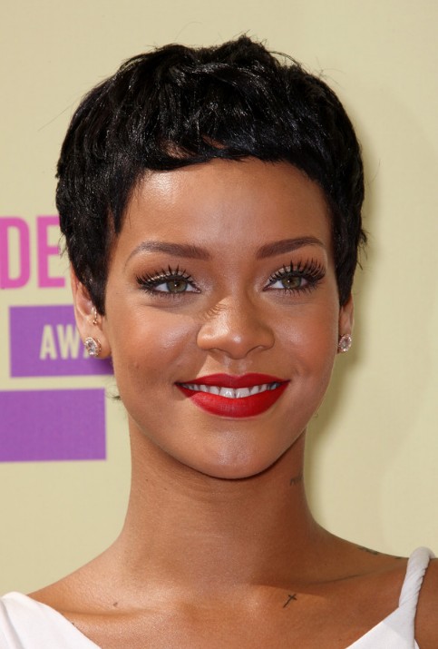 Rihanna Short Black Boy Cut for Women - Hairstyles Weekly