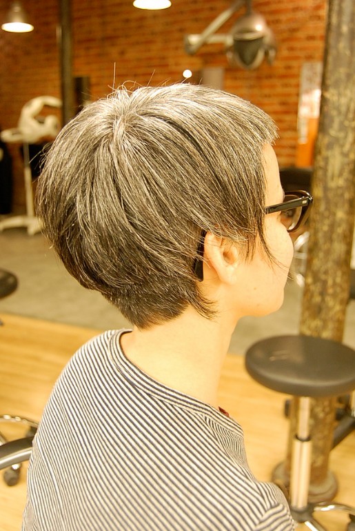 Back View Of Asymmetrical Bobs Hairstyle