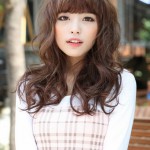 Cute Japanese Hairstyle with Bangs