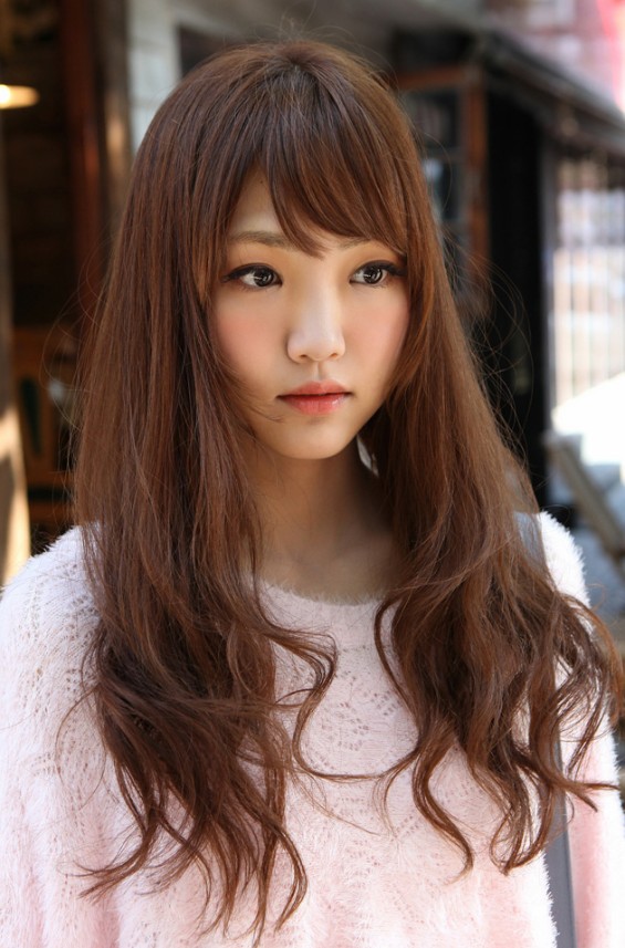 long cute Sensual hair asian