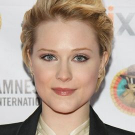 Evan Rachel Wood Layered Short Hairstyle with Waves 2013