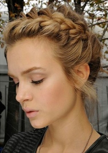 French Braid Updo Hairstyles Weekly