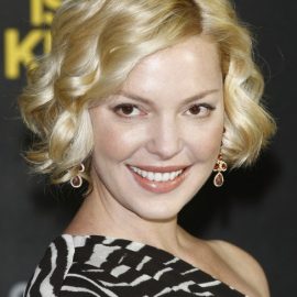 Katherine Heigl Short Blonde Curly Bob Hairstyle