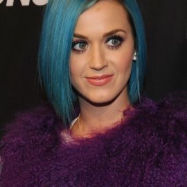 Katy Perry Short Blue Bob Hairstyle