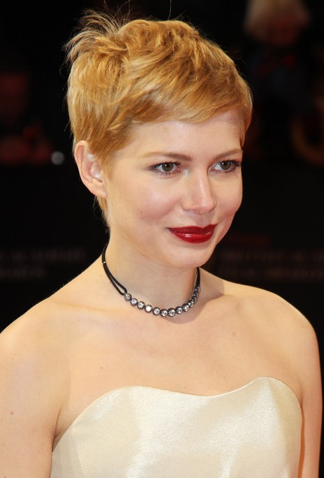 Michelle Williams Pixie with Cowlick - Hairstyles Weekly