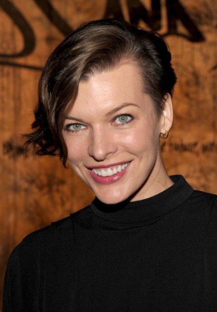 milla jovovich short asymmetric hairstyle  hairstyles weekly