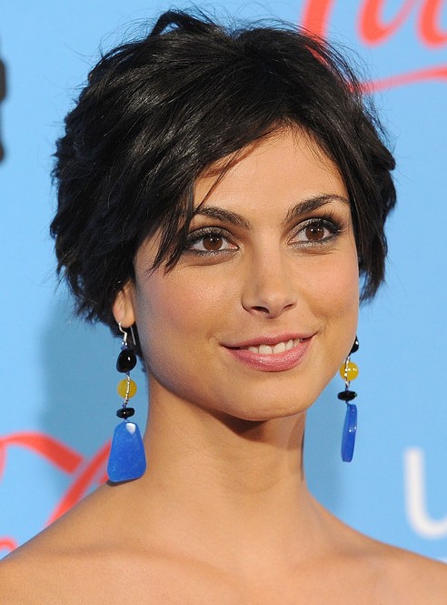 Morena Baccarin Short Haircut Celebrity Short Hair Curly Hair Styles ...