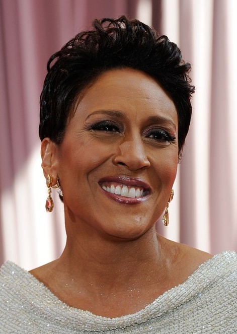 Robin Roberts Hairstyle: Short Haircut with Flipped Bangs 