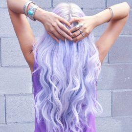 Sexy Long Purple Wavy Hairstyle