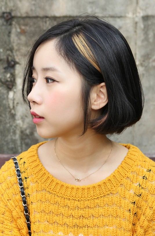 Image of A-line bob Korean short hairstyle